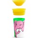 Munchkin Παιδικό Ποτηράκι "Miracle 360° Wildlove Sippy" από Πλαστικό Ροζ 266ml 