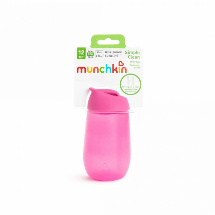 Munchkin Παιδικό Ποτηράκι "Simple Clean" από Πλαστικό Ροζ 296ml