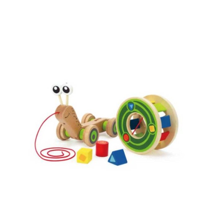 Hape Push & Pull Ξύλινο Συρόμενο Σαλιγκάρι 