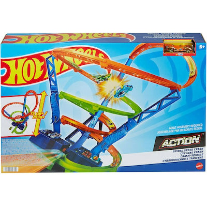 Mattel Πίστα Hot Wheels Spiral Speed Crash για 5+ Ετών