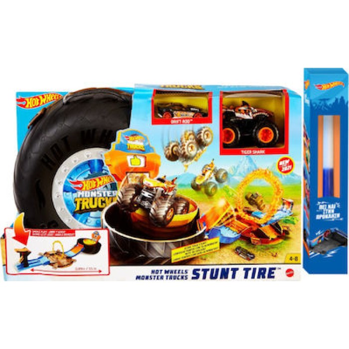 Παιχνιδολαμπάδα Hot Wheels Monster Trucks Πίστα Super Ρόδα για 4+ Ετών Mattel