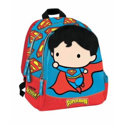  Superman Σχολική Τσάντα Πλάτης Νηπιαγωγείου σε Γαλάζιο χρώμα