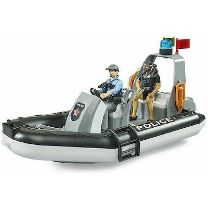 Bruder Παιχνίδι Μινιατούρα Police Boat για 4+ Ετών