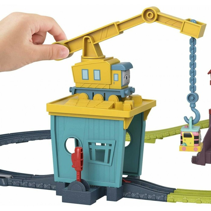 Thomas & Friends Πίστα και Σταθμός Επισκευών με την Καρλι και τη Σάντι Σετ με Τρενάκι για 3+ Ετών