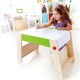 Hape Play Station & Stool Set  - Παιδικό Τραπεζάκι Για Παιχνίδι, Μελέτη & Φαγητό Με Καρεκλάκι Που Αποθηκεύει 