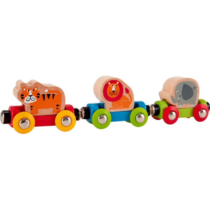 Hape Jungle Journey Train  - Βαγονάκια Τρένου Με Φιγούρες Ζώων Της Ζούγκλας 