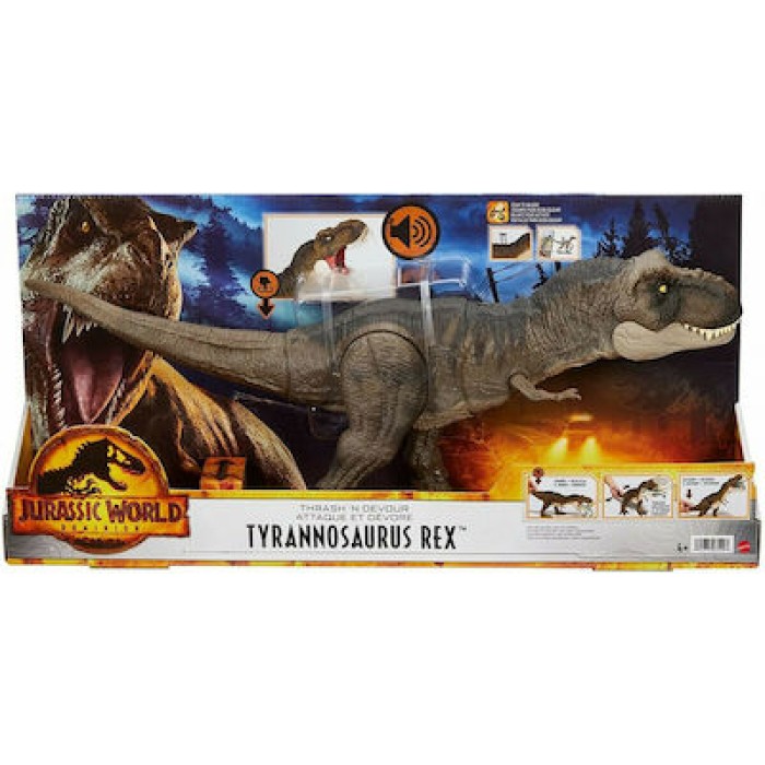 Jurassic World T-Rex "Χτυπάει" & Καταβροχθίζει με Ήχους 