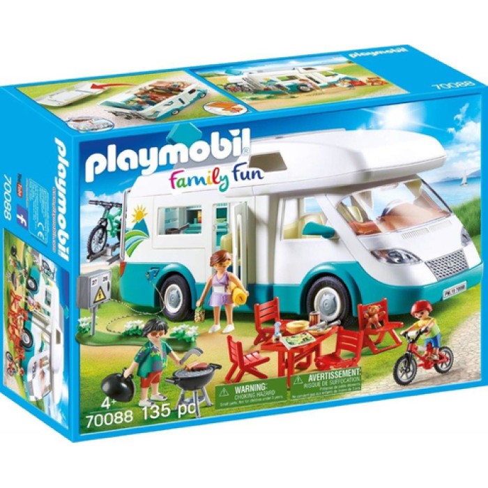 Playmobil Family Fun Αυτοκινούμενο Οικογενειακό Τροχόσπιτο για 4+ ετών