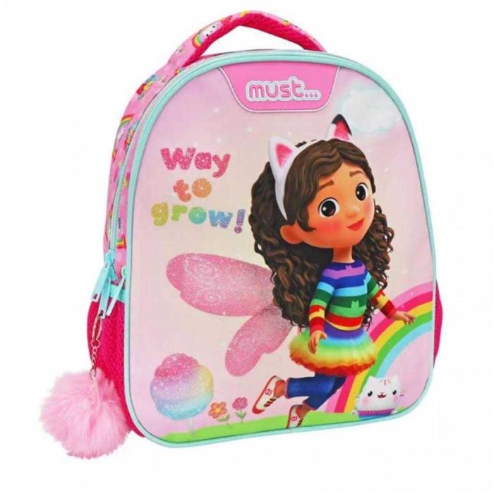 Must Dollhouse Way Grow Σχολική Τσάντα Πλάτης Νηπιαγωγείου σε Ροζ χρώμα