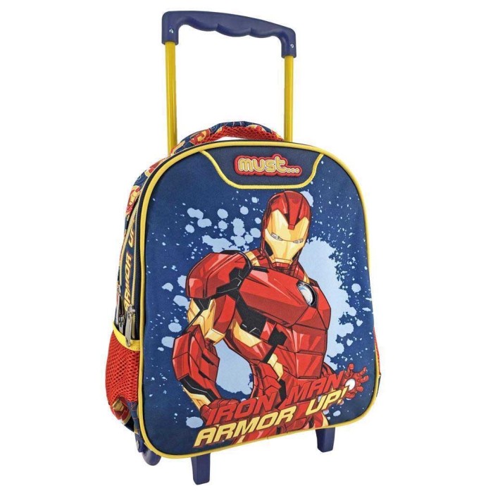 Must Iron Man Armor Up Σχολική Τσάντα Τρόλεϊ Νηπιαγωγείου Πολύχρωμη Μ27 x Π10 x Υ31εκ