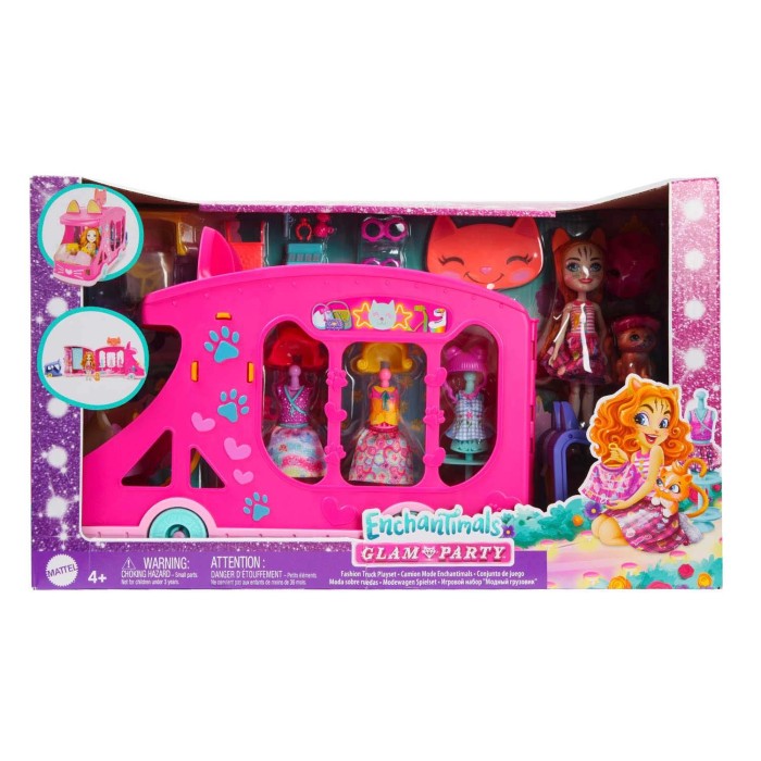 Mattel Παιχνίδι Μινιατούρα Enchantimals Glam Party Φορτηγάκι Studio Μόδας για 4+ Ετών Mattel Παιχνίδι Μινιατούρα Enchantimals Glam Party Φορτηγάκι Studio Μόδας για 4+ Ετών