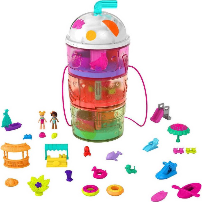  Παιχνίδι Μινιατούρα Polly Pocket Surprise Waterpark Grand Hotel για 4+ Ετών